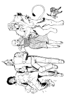 A coloring page of the wizard of oz